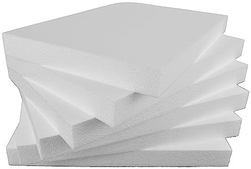 Laborda Planchas Poliestireno, Porexpan, Poliespan - Pack 6 unidades 420 x 290 x 40 mm - Fabricadas en España - Alta Densidad, Multiuso, Versátil y Duradero