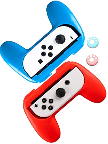 Lammcou JoyCon Mango, Interruptor Soporte ergonómico del Controlador Joycons Accesorio Cubierta Protectora Hand Grips Accessories