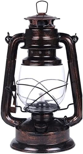 Lámpara de queroseno Linterna de queroseno de aceite original, lámpara de aceite de queroseno de hierro - Lámpara de queroseno de huracán vintage para uso en interiores y exteriore