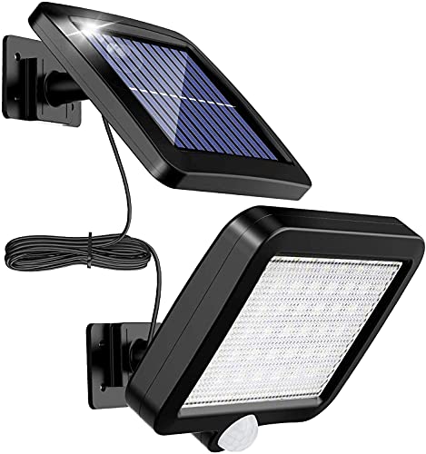 Lámpara Solar De Pared Para Exterior, MPJ, 56 Led, Con Detector De Movimiento, Resistente Al Agua IP65, Ángulo De Iluminación De 120°, Con Cable De 16ft