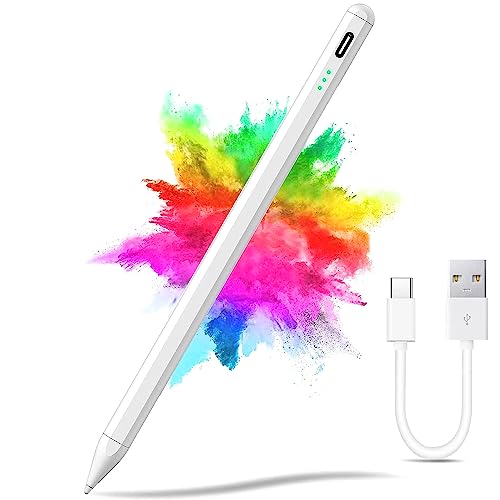 Lápiz para Pantalla Táctil,Lápiz para iPad 2018-2023, Lápiz Stylus de Rechazo de Palma Lápiz,Universal para iPad , iPhone y Otras Tabletas, Lápiz para Tablet para Escribir / Dibujar con Precisión