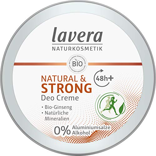 lavera, Desodorante crema natural fuerte vegano cosmético natural ginseng minerales naturales sin aluminio 48 horas desodorante protección 50 ml 1 unidad