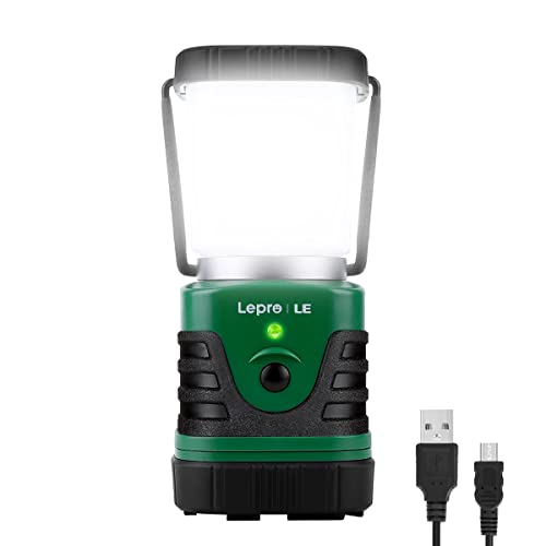 LE Linterna de Camping Recargable, Lámpara de Camping LED 1000 lúmenes, Farol Camping 4 Modos Luz de Emergencia, Luz de Carpa Resistente al Agua para Acampar, Caminar, Pescar, Cortes de Energía y Más