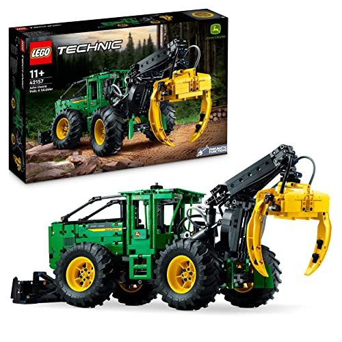 LEGO 42157 Technic Skidder John Deere 948L-II, Vehículo de Construcción de Juguete con Funciones Neumáticas y 4 Ruedas Grandes, Maqueta para Construir, Regalo para Niños