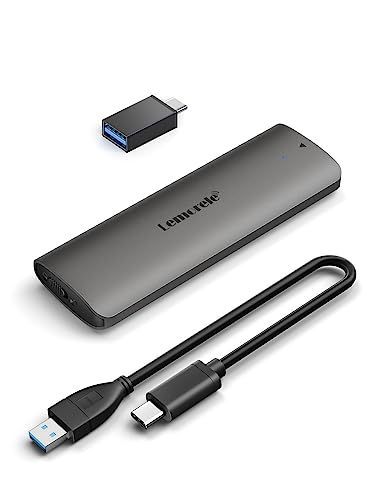 Lemorele M.2 NVMe Carcasa USB 3.1 de Disco Duro, Tool-Free Caja SSD de Disco Duro a NVMe M.2 PCIe (M Key/B&M Key), Adaptador M.2 NVMe USB C 3.1 Gen2 (10 Gbps), Soporta (2230/2242 / 2260/2280)