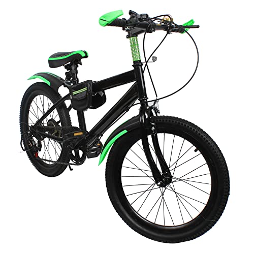 LENJKYYO Bicicleta de montaña de 20 pulgadas, para niños, 7/6 velocidades, acero de alto carbono