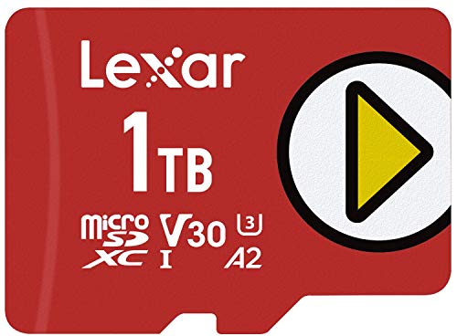 Lexar Tarjeta microSDXC UHS-I de 1 TB, Compatible con Nintendo Switch, hasta 150 MB/s de Lectura (LMSPLAY001T-BNNNU)