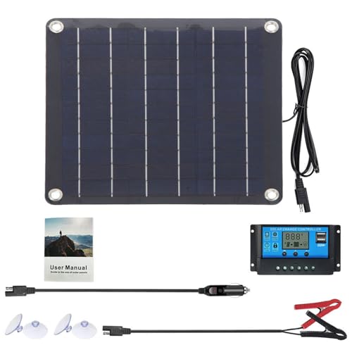 liaobeiotry Kit de mantenimiento de panel solar impermeable portátil 12 V mejorado para cargador batería coche solar 10 W mejorado cargadores batería coche solar 12 V batería trickle