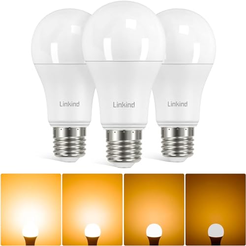 Linkind Bombilla LED E27 Regulable, 13W equivalente a 100W, Blanco Cálido 2700K 1521LM, Bombilla Edison A60 con Tornillo Gordo, Lot de 3