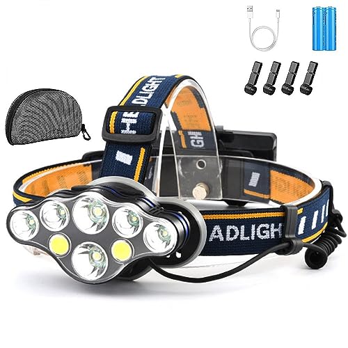 LINTERNAS LED ALTA POTENCIA - Linterna Led Recargable Alta Potencia - Frontal Led Recargable Alta Potencia - Frontal para Cabeza - Camping Accesorios - Frontal Trail Running - Linterna cabeza