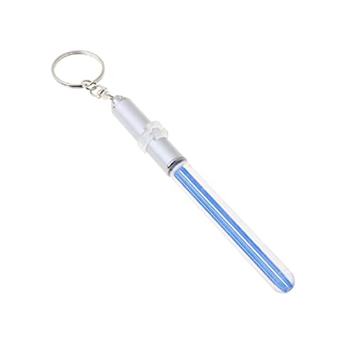 Llavero con espada láser azul con efecto luminoso de 12 cm | luz continua | luz intermitente | regalo | niños | niños | niñas | luz | lámpara | azul