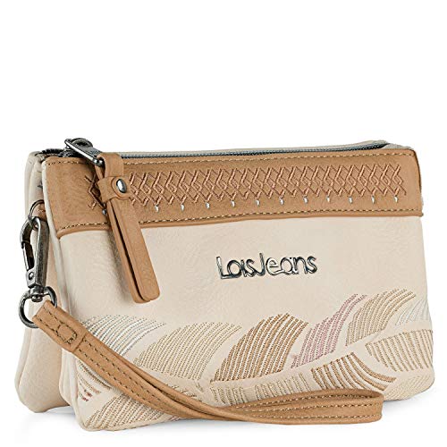 Lois - Bolso de Mano Mujer - Carteras de Mujer Marca Cartera de Mujer de Polipiel. Cartera de Mano. Monedero Mujer - Monedero Mujer Grande 310719, Beige