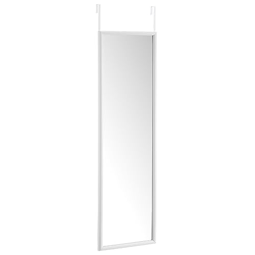 Lola Home Espejo de Puerta Moderno de plástico de 35 x 125 cm (Blanco)