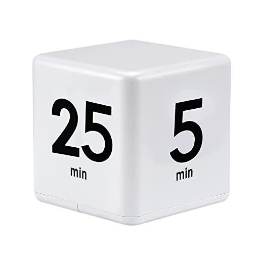 Lrtzizy Temporizador de Cubo Temporizador de Cocina Temporizador de GestióN del Tiempo Sensor de Gravedad Flip para GestióN del Tiempo y Cuenta AtráS 25-5-45-15 Minutos