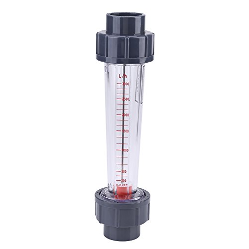 LZS-25 Medidor de flujo Tipo de tubo de plástico 300-3000L / H Rotómetro de agua Medidor de flujo de líquido Herramientas de medición de luz química