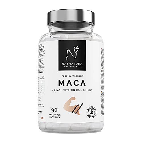 Maca negra. Alta concentración de extracto de maca peruana + L- Arginina + Zinc + B6 + Gingko biloba. Aumento de energía y rendimiento. 90 cápsulas vegetales de maca peruana.