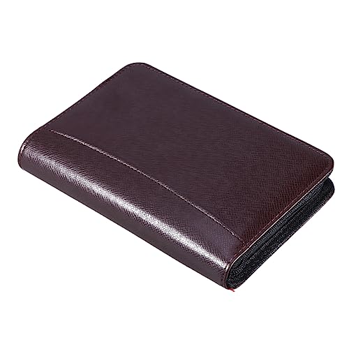 MAGICLULU Cartera De Negocios De Cuero Bloc De Notas De Negocios Carpeta Con Bloc De Escritura Cuaderno De Negocios Padfolio Cuaderno Con Calculadora Carpeta Organizador De Cuaderno Viaje