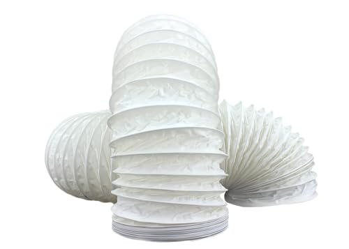 Manguera de Ventilación Flexible 150mm, Tubo Flex 3m para Cocina, Baño, Sistema de Conductos de Aire, Tubo de Extracción PVC, Secadora, Diámetro 150mm, Longitud 3 Metros