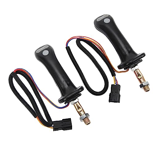 Manijas de Joystick de Excavadora, Kit de Joystick de 2 Piezas Buena Sensación de Mano 3 Botones para Doosan DH DX150 215 225 300 370‑9C