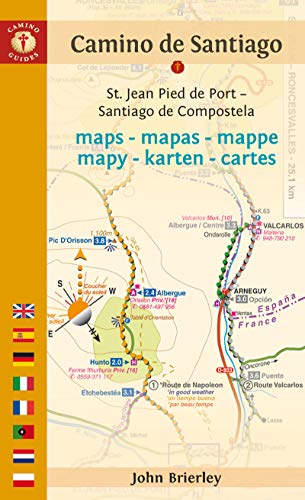 Mapa-guía Camino de Santiago (St. Jean Pied de Port - Santiago de Compostela)