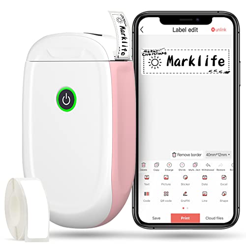 MARKLIFE Mini Dispositivo de etiquetado Bluetooth P11, Dispositivo de etiquetado térmico Autoadhesivo, Mini Impresora de Etiquetas, Dispositivo de Mano Compatible con iOS y Android, Dispositivo de