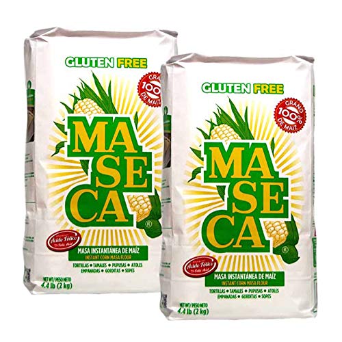 Maseca, harina de maíz para tortillas y productos típicos de la gastronomía mexicana, "Sin Gluten" - Pack de 2 uds.