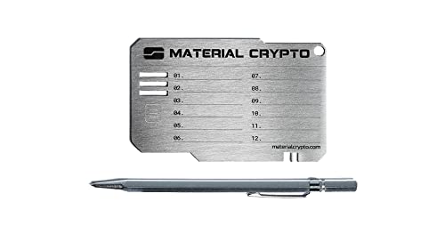 MATERIAL BITCOIN Material Crypto - DIY - Cartera de Acero para criptomonedas Indestructible - Compatible con Frase Semilla, Ledger, Trezor, Ethereum, Keystone, etc.