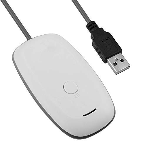 Mcbazel - Adaptador Receptor de Juego USB 2.0 inalámbrico para Microsoft Xbox 360 Desktop PC portátil Gaming (Blanco)