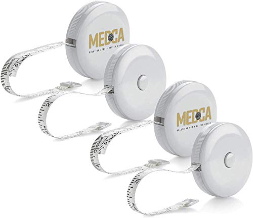 MEDca Cinta métrica retráctil para el cuerpo Fitness dispositivo de medición de grasa y monitores de peso (4 unidades)