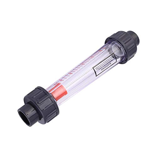 Medidor de flujo de agua con rotámetro LZB-15 (D) Material Vidrio Acero inoxidable Plástico Transparente Caudalímetro de tubería Medidor de caudal de líquido(40-400mL/H)