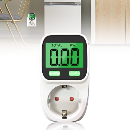 Medidor eléctrico de enchufe: medidor de costos de energía, medidor de consumo de energía con pantalla LCD, medidor de energía eléctrica, medidor de energía, medición de consumo
