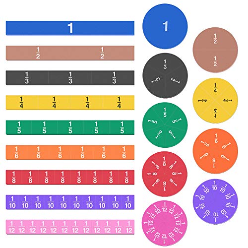 Meetory 102 Piezas De Azulejos De Fracciones Magnéticas Y Círculos De Fracciones – Manipulantes Matemáticas Para Educación Preescolar Primaria Recursos Educativos Aula Kit Educativo