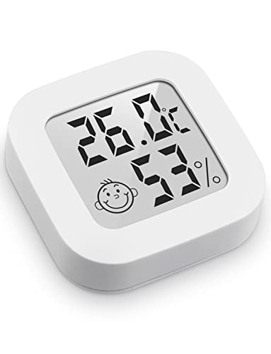Mini Termómetro Higrómetro Digital, Medidor de Temperatura para Medición de Temperatura y Humedad del Casa Ambiente