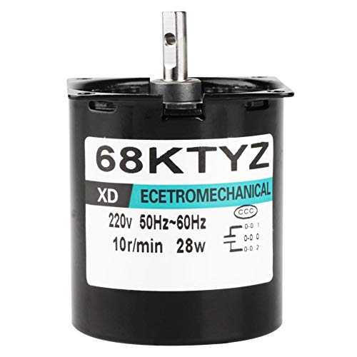 Motor síncrono con imán permanente 68KTYZ, AC220V 28W 5-80r / min Motor sincrónico con imán permanente en miniatura CW/CCW Se utiliza para instrumentos, automatización(10rpm)