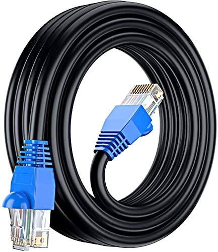 MutecPower Cable CAT6 Impermeables para Exteriores de 15 m - CCA - Cable de Red ethernet para soterramiento Directo - 250 MHz - 15 Metros