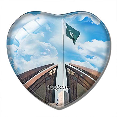 "N/A" Pakistán Imán Monumento a Pakistán Islamabad Pakistán Imán de Nevera 3D Artesanía Recuerdo Cristal Refrigerador Imanes Colección Regalo de Viaje
