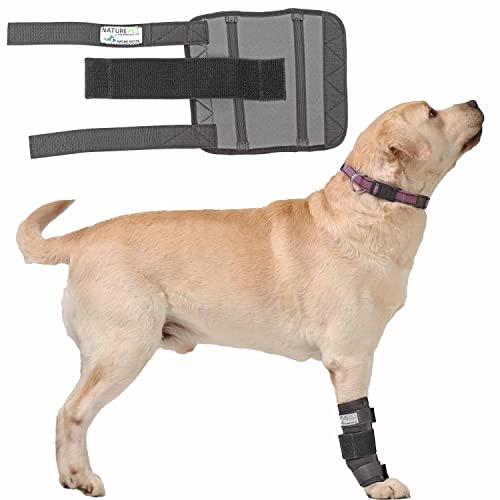 NATURE PET Vendaje para la articulación carpometacarpiana de Perro/Vendaje de protección de la articulación carpiana/Vendaje de protección de Perros Carpolock Medium Negro - S