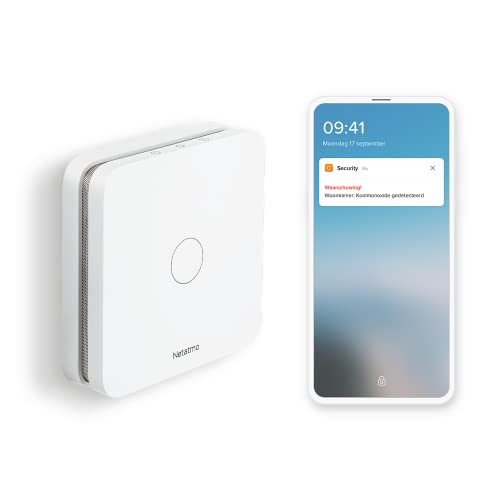 Netatmo - Detector de Monóxido de Carbono Inteligente, WiFi, 10 años de batería, Alarma de 85dB, Pruebas automatizadas, Sin centralita domótica, Certificado EN 50291 y NF, NCO-EC