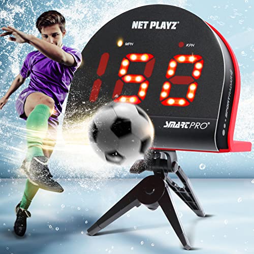 NetPlayz Nis022132021 Radar de Velocidad de fútbol Smart Pro, Unisex-Teen, Negro