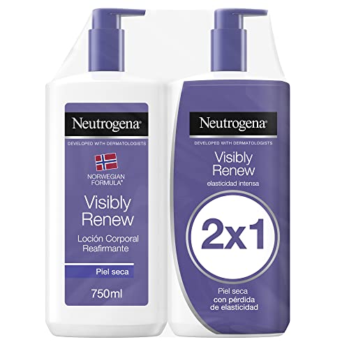 Neutrogena, Visibly Renew Loción Corporal Elasticidad Intensa, Para Piel Seca, Hidratante, Reafirmante, De Rápida Absorción, 2 x 750ml