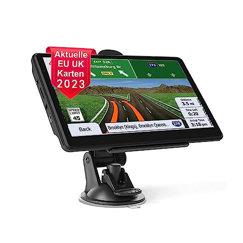 NEWFUN GPS profesional, 7 Pulgadas ,Navegador 2022 Actualizaciones de Mapas de Europa para Toda la Vida,para Camiones y Coches