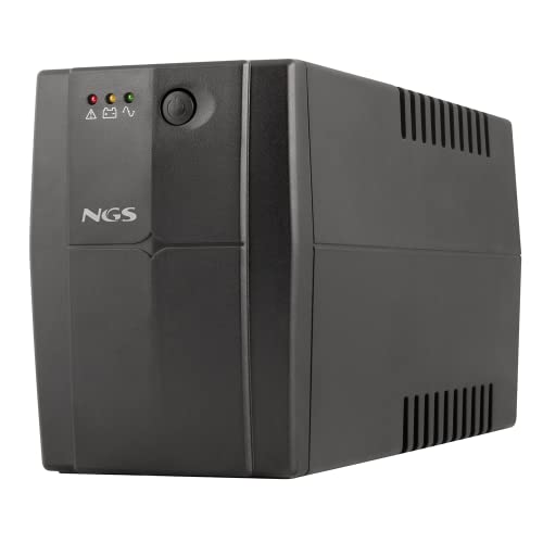 NGS FORTRESS900V3 - Sistema de Alimentación Ininterrumpida SAI, Off Line UPS 600 VA, Tensión Constante de Salida 360W para 2 Enchufes Schuko