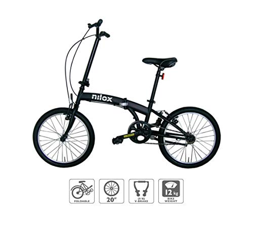 Nilox X0-20P Bicicleta (Plegado, Completo, Acero, 50,8 cm (20"), Cadena), Unisex-Adult