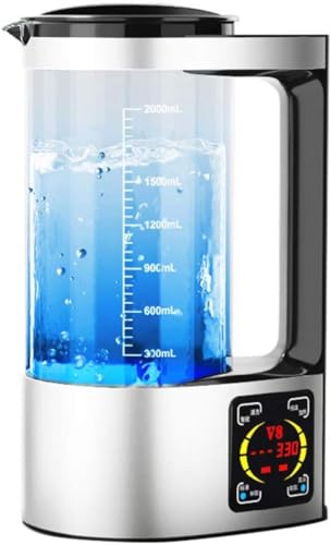 NINZER Generador de agua de hidrógeno, máquina de agua rica en hidrógeno con calentamiento constante de temperatura, depósito de agua de hidrógeno de 2 litros