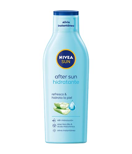 NIVEA SUN After Sun Loción Hidratante (1 x 400 ml), loción calmante para el cuidado de la piel tras la exposición al sol, cuidado solar con aloe vera