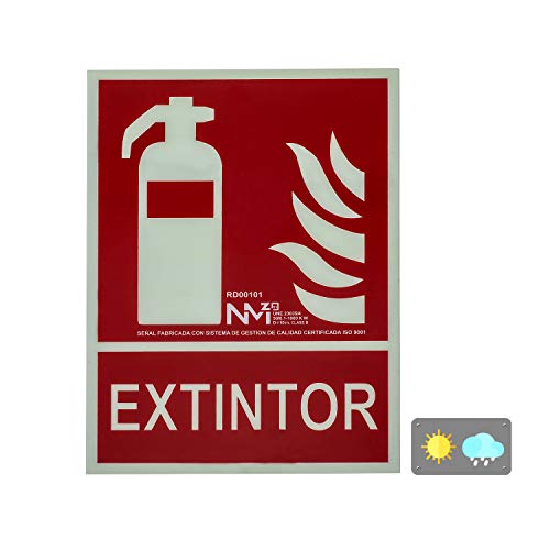 Normaluz RD00101 - Señal Luminiscente Extintor Homologada, 21x 30 cm, Clase B PVC 0.7mm Normaluz RD00101 - Señal Luminiscente Extintor Homologada, 21x 30 cm, Clase B PVC 0.7mm