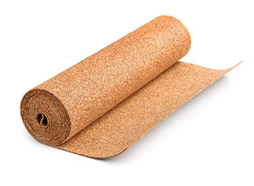 NURADA Rollo Corcho 8x0.5m Grosor 4mm, Aislante Térmico Acústico para Suelos y Paredes, Perfecto para Bricolaje y Decoración.