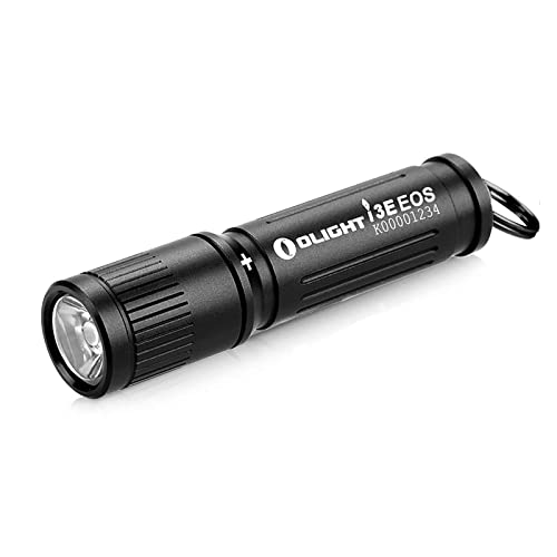 OLIGHT I3E EOS Mini Linterna Llavero de 90 Lúmenes y Alcanza a 44m,Linterna Pequeña Resistente al Agua IPX8,Batería AAA Incluida,para Acampar, Cazar, Pescar y Emergencia