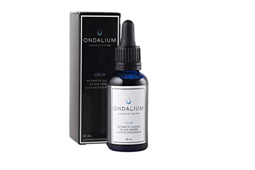 Ondalium Calm | Extracto fluido Relajante de Ajo Negro Ecológico español (1 mes) - Producto natural para el Sistema Nervioso. Ayuda a personas con ansiedad y estrés - 30 ml.