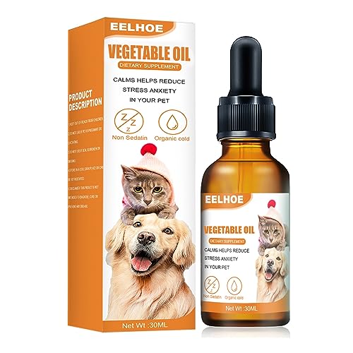 optimism Gotas Calmantes Orgánicas Naturales Mezcla, Aceites Esenciales Calmantes para Perros Y Gatos, para Aliviar La Las Mascotas Aceite Esencial, para Perros Gatos Una Experiencia Sin Ansiedad